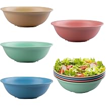 10 Bols En Plastique PP Incassables - 13,5cm Colorés Pour Petit-déjeuner, Camping Ou Fêtes