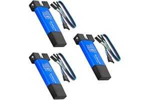 GERUI 3pcs ST-Link V2 Programming Device Emulator Downloader (Random Color) with Wires for STM8 and STM32, Aluminum Housing Compatible with Arduino, Mini Debugger and Programming Emulator