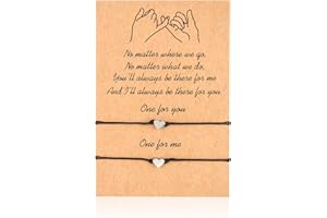 COACOM Lot de 2 bracelets tressés en forme de cœur - Remplissage de sacs de fête - Bracelets de couple réglables - Bijoux personnalisés simples