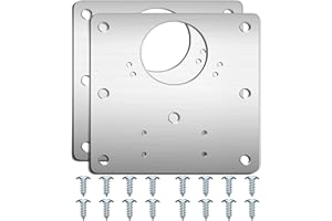 YICEN 2 Pcs Hinge Repair Plate, Stainless Steel Hinge Repair Brackets with Holes, Kitchen Cupboards Cabinets Doors Hinge Repair Kit with 18 Pcs Customized Screws