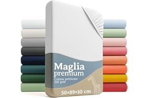 Laleni premium lenzuola culla 50x89 cm con angoli 2 pz | lenzuola carrozzina neonato certificate OEKO-TEX | lenzuola con angoli 100% cotone | set lenzuola lettino neonato | set lenzuola culla | bianco