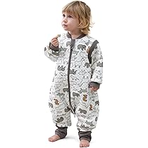 Gigoteuse Coton Hiver Gigoteuse Bébé à Pieds Looxii - 1.0 Tog - Coton - 18-36 Mois - Confort Toute L'année Gigoteuse Ours Beige 80cm