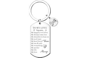 SMARGO Couples Keyring Valentines Gifts For Husband Boyfriend Wife Girlfriend I Love You For Her Him Anniversary Birthday Christmas