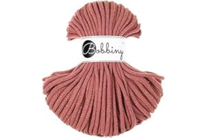 ‎REWU Premium Baumwoll-Flechtschnur - 5mm x 50m - Vielseitige Makramee-Kordel für Stricken, Weben, DIY-Basteln und Heimdekoration - Hochwertige Bunte Bastelschnur Flechtkordel - Peony