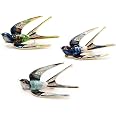 Broche (Pin's) Animalière Cigogne - Couleur Or Et Strass - Occasion Excellent État