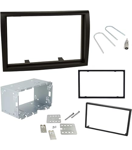 Kit De Montage Autoradio Pour Fiat 500 (2007-2015) – Façade 2 DIN Gris Perle – Avec Grilles Aération & Adaptateur Antenne - 11