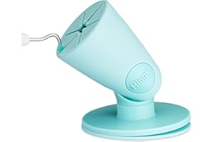 tweexy Hinge Untippable Vinyl Weeding Scrap Collector | Smartgrip Anti-Spill Airlock Suction Weeding Vinyl | HTV Crafting Adhesive Paper Sheet Holder | Weeding Tools for Vinyl (Sea Green)
