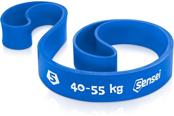 SENSEI Elastiskt band för armhävningar och styrketräning – naturlatex fitness elastiskt band – motståndsband med tränings-e-b