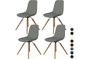 Dioxide Fundas Sillas de Comedor Pack 4/6 Fundas Sillas Ajustables, Cubiertas Desmontables y Lavables Fundas Sillas para Hogar, Oficina, Restaurante Decoración Duradera y Fácil de Limpiar(Grigio)