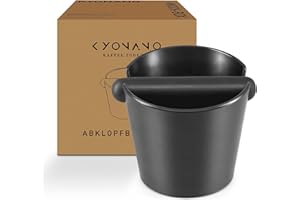 ‎KYONANO KYONANO Abklopfbehälter für Siebträger Kaffeesatz Abschlagbehälter Knock Box Espresso Klopfbox mit Abnehmbarer Klopfstange Espresso Abklopfbehälter für dein Barista Zubehör
