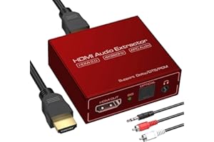 FQUANMAP HDMI ARC Audio Extractor 4K60Hz,HDMI to Optical/SPDIF 3.5mm AUX Audio Adapter Converter Splitter Support LPCM 5.1/DTS/DSD for Laptop/TV Box/DVD/PS5