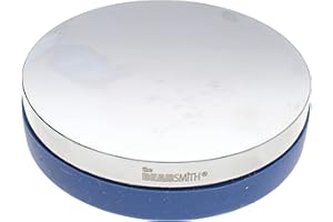 The Beadsmith Stahl-Bankblock – Metallelemente – verchromte Spiegeloberfläche – weiche Kunststoffbasis – flaches Amboss-Juwelierwerkzeug – Metallbankblock für Schmuck und Stempeln – 7,6 cm