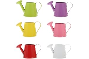 Kisangel Lot de 6 arrosoirs pour enfants - En métal - Pour le jardinage - Pour plantes et fleurs