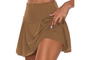 JJPAR Jupe Short Femme Ete Sexy Chic Faux Deux Couches Short Femme Sport Short Femme Grande Taille Haute Élastique Yoga Short Randonnée Running Course Tennis Activewear