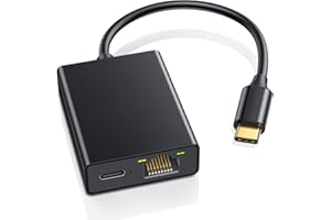 ZEXMTE USB C to Ethernet Adapter for Chromecast with Google TV- USB C to RJ45 Ethernet Network Adapter, Compatible with Chromecast Google TV (HD/ 4K), Laptop, Tablet - Adhesive Tape Included