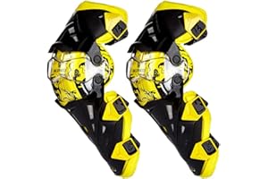 Scoyco - 2 ginocchiere per moto, attrezzatura da moto, con guscio in polipropilene e polietilene, protezioni per moto da corsa e motocross, per ATV, BMX, bicicletta, skateboard