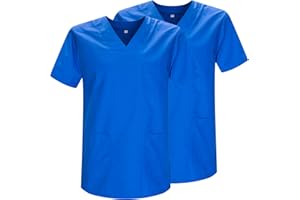 MISEMIYA - Pakiet 2 szt - Casaca Sanitarna Unisex Mundury sanitarne Jednolite medyczne Sanitarne - Ref.817 * 2, Royal Blue 21, L