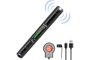 UYIKOO Detector de Camaras Microfonos Ocultos, Detector de Cámara Espía Portátil Detector Antiespía GPS GMS Spy Finder Detector de señal RF Inalámbrico Detector para Hogar, Oficina, Hotel