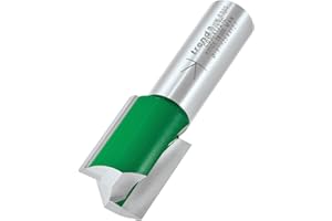 Trend CraftPro Straight Two Flute Router Cutter Bit, 1/2 Inch Shank, 19.1mm Cut Diameter & 25.4mm Cut Length, Tungsten Carbide Tipped, C030X1/2TC