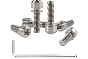 SPEEDWOX Set di 6 Viti per Asta da Bicicletta con rondelle in Lega di Titanio per Mountain Bike e Bici da Strada