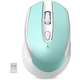 RaceGT Wireless Mouse for Laptop USB A 2.4 GHz Mouse Wireless Quiet with USB Receiver 800-1600DPI Optical Tracking 6 Buttons Portable Mice with On/Off Switch for Laptop PC Notebook Computer