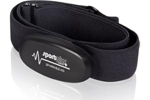 + SPORTPLUS SportPlus - Correa de frecuencia cardíaca, para iOS, Android (4.3 y superior), BB OS10 y Windows Phone 8, Opcional con Ant. y 5.3 kHz