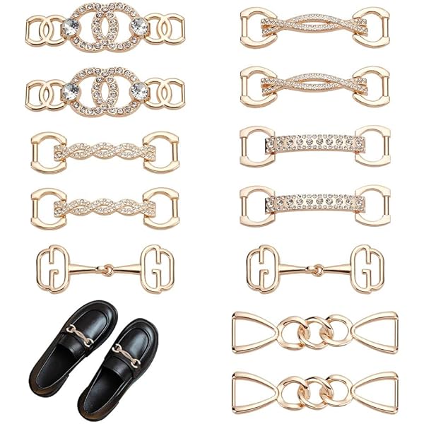 HICARER 24 stuks schoenveters decoratie schoenveters bedels accessoires sportschoenen schoensieraden voor dames en meisjes, zoals de afbeelding gemarkeerd, legering, metaal, strass en parel
