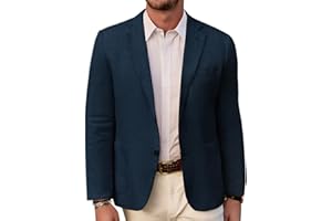 PJ PAUL JONES Giacca da uomo casual, slim fit, in lino, leggera, con 2 bottoni, Sporty Slim Fit Leisure Blazer