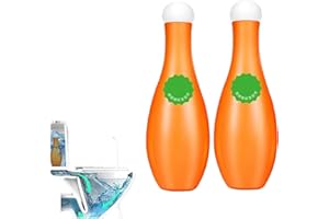 FAFOUR Bowling Blue Bubble Nettoyant pour cuvettes de toilettes, Nettoyant pour toilettes domestiques, Nettoyant pour boules de bowling, Nettoyant automatique pour désodorisant et détartrant (2PCS)