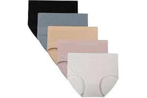 INNERSY majtki damskie, stretch, bawełna, wysoka talia, miękka bielizna, 5 par