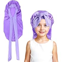 2x Satin-Schlafhauben Für Kinder – Verstellbar, Doppellagig, Süße Designs Für Jungen & Mädchen