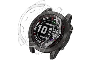 KeeFos Cover Compatibile con Garmin Fenix 7/Fenix 7 Solar, Morbida TPU Pellicola Protettiva Custodia, Resistente Antigraffio Case per Garmin Fenix 7 Sapphire Solar (Trasparente)