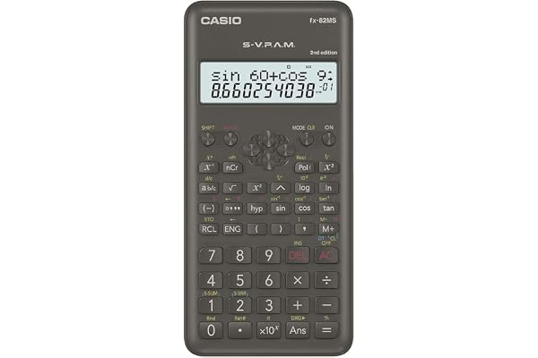 Casio FX-82MS 2nd Gen Non-Programmable Scientific Calculator, 240 Functions and 2-line Display