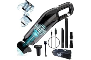 ECO BEAVER Cordless Handheld Vacuum Cleaner for Car Cleaning & Pet homes etc, lightweight, Brushless Motor, USB type C charger, Rechargeable 3*2000mAh Batteries, Mini Hoover, Dual Filters,Powerful14000PA Suction