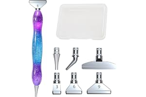 VOSSOT Set di penne per diamond painting 5D fai da te, accessori e strumenti, 6 stili, testine di ricambio per penna in metallo per Diamond Painting Pen, strumenti per diamond painting e accessori