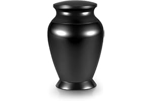 JSDDE Mini urne funéraire en acier inoxydable étanche - Noir - Urne commémorative funéraire - Souvenir pour garder les cendres en toute sécurité (style 1)