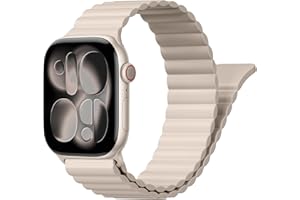 Magnet Sportarmband für Apple Watch Armband 40mm 38mm 41mm 42mm 44mm 45mm 46mm iWatch Band Damen Herren, Sport Loop Silikon Apfelband Armbänder für Apple Watch Series 11 10 9 8 7 6 5 4 3 SE Ultra 49mm