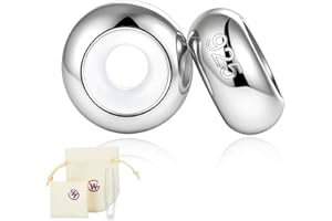 GW Distanziatore Gomma Stopper Charms Bead in Argento Sterling 925 2 Pezzi per Braccialetti Pandora/Stile Europeo