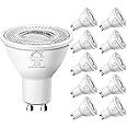 HUA QIANG WANG GU10 LED Light Bulb, Equivalent to 50W Halogen Spotlight Bulb, Energy Efficient 8W, 720LM, Cool White 6500K, Non-Dimmable, 220V, 38°Beam Angle, 10-Pack