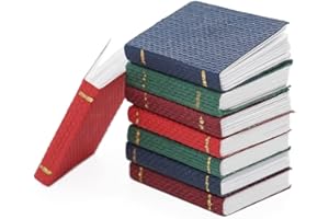 Odoria Casa de muñecas a escala 1/12, libros en miniatura, accesorios para casa de muñecas, 8 unidades