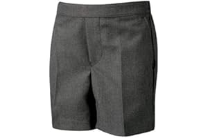 ZEETAQ Party HuB Boys Pull Up School Uniform Shorts Elasticated Pull On Black Grey Navy Ages 1-10 Years