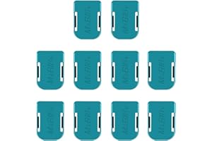 AKKOPOWER 10 Pack Battery Holder for 18V Battery,Battery Mounts Hanger Battery Mounts Holder Battery Holder Blue for 18V BL1850 BL1860 BL1840 BL1830 BAT609 BAT618 Battery