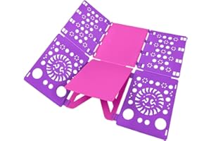 BoxLegend Faltbrett Für Kleidung Hemden Wäsche Erwachsen Faltbrett Kleidung T Shirt Faltbrett Wäsche Faltbrett Verstelltbar Hemdenfalter (Rosa & Lila)