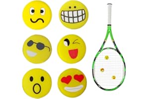 QEQSHQO 6 Piezas Amortiguador de Tenis, Vibraciones Dämpfer para Tenis y Bádminton, Accesorios de Raqueta (Silicona)