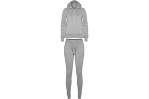 Fashion Star Womens Ladies Plain Fleece Hooded Hoodie Hoody Top Jogsuit Bottom Jogging Jogger Trousers Pants Tracksuit Set