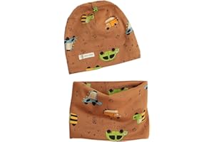 PAADIYA Boomly Autunno e Inverno Carino Morbida Caldo Set di Cappello Sciarpa Berretto in Cotone Scaldacollo Sciarpa per Bambino o-ring Sciarpa Infantile