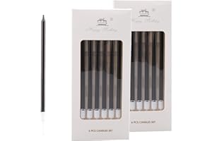 ‎BOLOSA Bolosa 12 Stück Geburtstagskerzen, Kerzen Geburtstag, Tortenkerzen für Kuchendekorationen, Geburtstagskerze für Geburtstagskerzen, Dekorative Geburtstagstorte, Mädchenparty, Schwarz