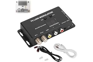 KUIDAMOS Modulatori RF, Modulatore TM70 UHF TV LINK Convertitore da AV a RF Extender IR con Visualizzazione dei Canali Installazione e Configurazione Semplici