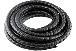 DERUIZ Kabelschutz aus Polyethylen, spiralförmig, Schutzhülle für elektrische Draht, Organizer für Fahrrad, Gehäuse, Schwarz (2 Meter)