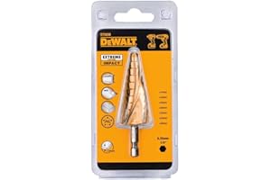 DEWALT Extreme Impact HSS-G DT5030 wiertło stopniowe (14-25 mm, bardzo wytrzymałe, wykonane z jednego kawałka, wiercenie bezstopniowe, do stosowania w wiertarkach (akumulator i kabel))